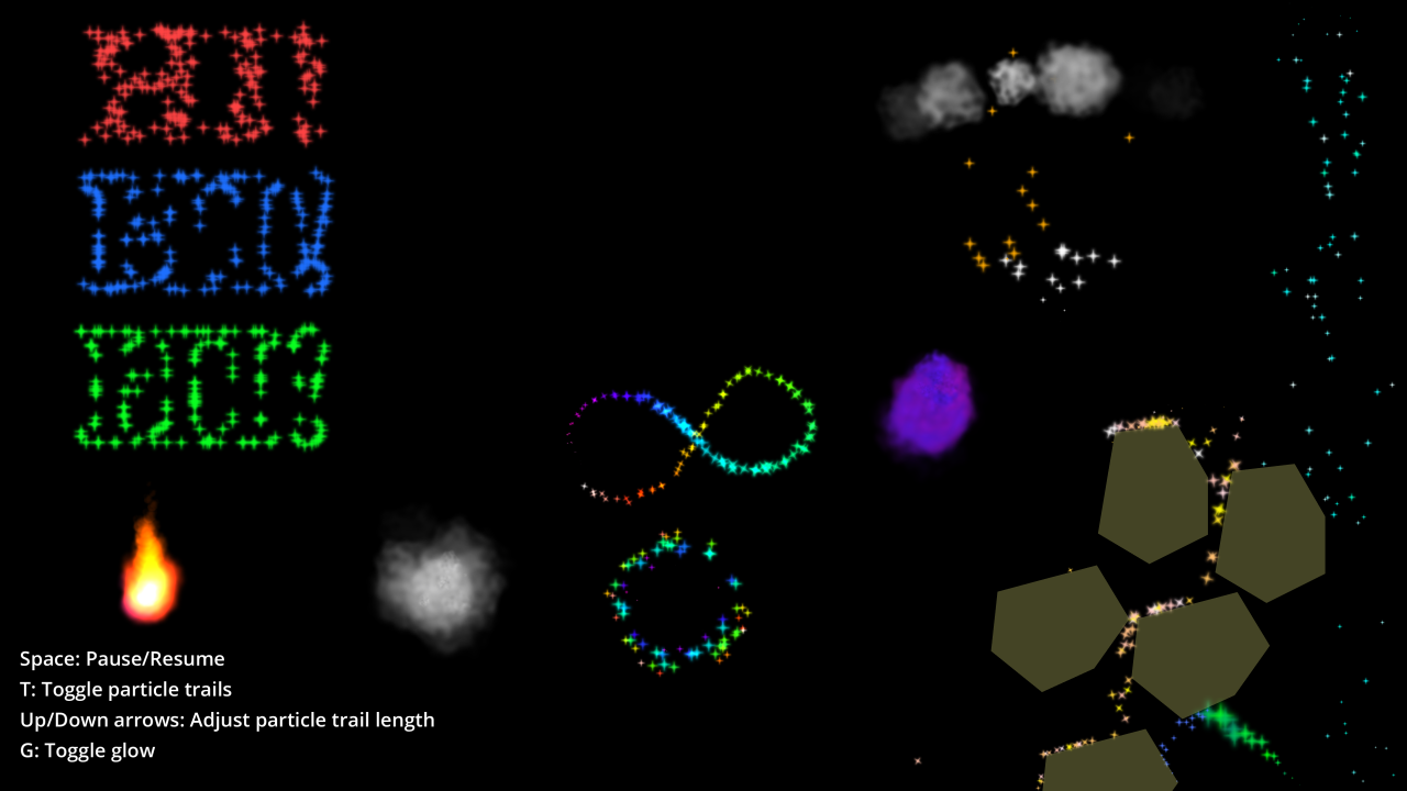 Screenshot of particles